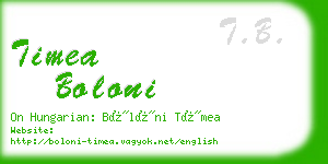 timea boloni business card